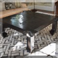 F11. enredon "Acquisitions" Asian inspired coffee table. 20"h x 47"w x 47"d 